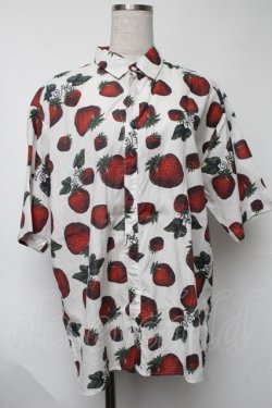 画像1: Q-pot. / ストロベリーフィールドドレスシャツ  白 S-25-08-07-004-QP-TS-AS-ZS