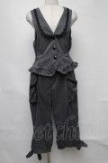 axes femme / 千鳥チェックサロペット  グレー S-25-08-07-039-AX-OP-HR-ZS