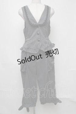 画像1: axes femme / 千鳥チェックサロペット  グレー S-25-08-07-039-AX-OP-HR-ZS