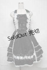 BABY,THE STARS SHINE BRIGHT / リボンリボンジェラートジャンパースカート  黒ｘ白 S-25-08-07-041-BA-OP-AS-ZS