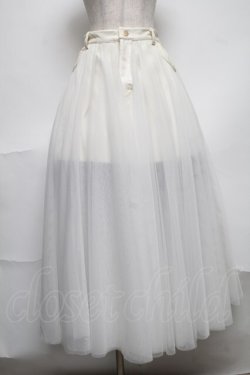 画像1: onespo / チュール重ねロングスカート  オフ S-25-08-07-042-EL-SK-HR-ZS