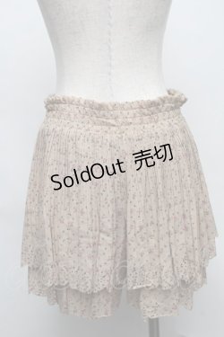 画像2: axes femme / 花柄プリーツキュロット  ベージュ S-25-08-07-046-AX-PA-HR-ZS