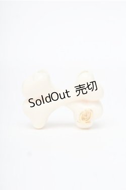 画像1: Q-pot. / ボーンリボンパーツ  オフ S-25-08-08-006-QP-ZA-AS-ZS