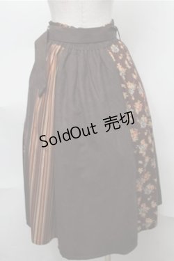 画像2: axes femme / 異素材MIXミドルスカート  ブラウン S-25-08-08-056-AX-SK-AS-ZS