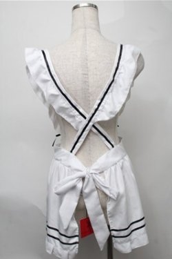 画像2: MARBLE / フリルエプロン  白ｘ黒 S-25-08-08-063-GO-SK-AS-ZS