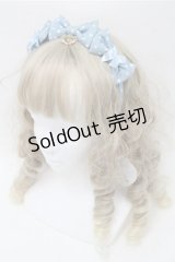 BABY,THE STARS SHINE BRIGHT / Dotツイルの3つリボンカチューシャ  サックス S-25-08-08-017-BA-AC-AS-ZS