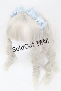 BABY,THE STARS SHINE BRIGHT / Dotツイルの3つリボンカチューシャ  サックス S-25-08-08-017-BA-AC-AS-ZS