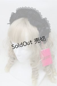 Angelic Pretty / Teatimeフリルカチューシャ  黒 S-25-08-08-020-AP-AC-AS-ZS