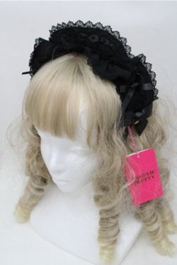 画像1: Angelic Pretty / Teatimeフリルカチューシャ  黒 S-25-08-08-020-AP-AC-AS-ZS