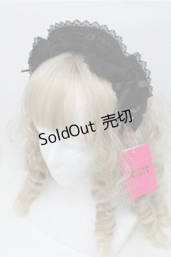 画像1: Angelic Pretty / Teatimeフリルカチューシャ  黒 S-25-08-08-020-AP-AC-AS-ZS