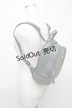 画像3: axes femme / カメオ付パネル柄リュック  グリーン S-25-08-08-023-AX-BG-AS-ZS