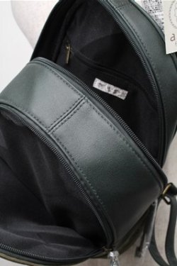 画像4: axes femme / カメオ付パネル柄リュック  グリーン S-25-08-08-023-AX-BG-AS-ZS
