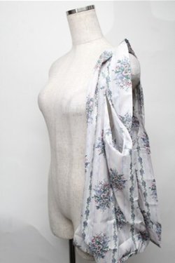 画像2: axes femme / 花柄エコバッグ  白ｘラベンダー S-25-08-08-024-AX-BG-AS-ZS
