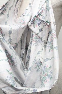 画像3: axes femme / 花柄エコバッグ  白ｘラベンダー S-25-08-08-024-AX-BG-AS-ZS