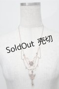 axes femme / 蝶×ビーズ2連ロングネックレス   S-25-08-08-027-AX-AC-AS-ZS