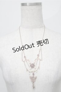axes femme / 蝶×ビーズ2連ロングネックレス   S-25-08-08-027-AX-AC-AS-ZS