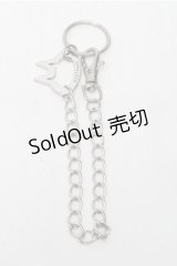 MINT NeKO / ねこじろうキーホルダー  シルバー S-25-08-08-004-HN-ZA-HR-ZS
