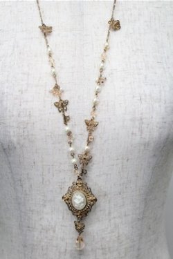 画像2: axes femme / ローズカメオ風モチーフネックレス   S-25-08-08-031-AX-AC-AS-ZS