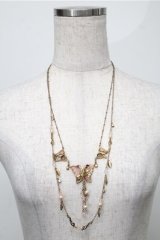 axes femme / 蝶×ビーズ2連ロングネックレス   S-25-08-08-033-AX-AC-AS-ZS