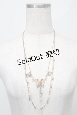 画像1: axes femme / 蝶×ビーズ2連ロングネックレス   S-25-08-08-033-AX-AC-AS-ZS