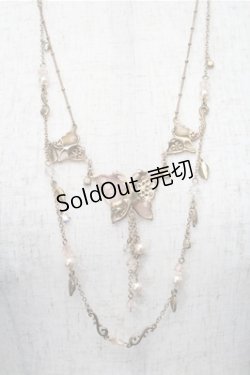 画像2: axes femme / 蝶×ビーズ2連ロングネックレス   S-25-08-08-033-AX-AC-AS-ZS