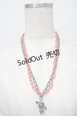 画像1: NieR Clothing / バイカラーネックレス  黒ｘ赤 S-25-08-08-035-PU-AC-HR-ZS
