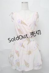 MILK / Ice Cream WAVE Dress  ピンク S-25-08-08-042-ML-OP-AS-ZS