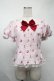 画像1: mille fille closet / ストロベリー柄ブラウス風カットソー  ピンク S-25-08-09-040-LO-BL-HR-ZS (1)