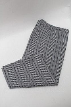 画像2: NieR Clothing / 羽刺繍チェックレッグウォーマー  グレー S-25-08-09-005-PU-ZA-HR-ZS