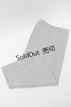 画像2: NieR Clothing / 羽刺繍チェックレッグウォーマー  グレー S-25-08-09-005-PU-ZA-HR-ZS
