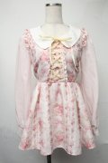 LIZ LISA / リボン柄トップス  ピンク S-25-08-09-046-LO-TO-HR-ZS
