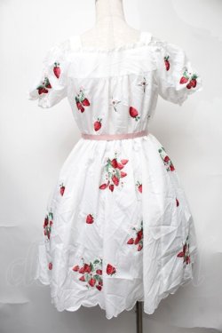 画像2: Ank Rouge / ストロベリー刺繍ワンピース  白 S-25-08-09-050-CA-OP-HR-ZS