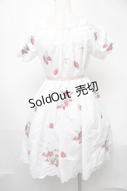 画像2: Ank Rouge / ストロベリー刺繍ワンピース  白 S-25-08-09-050-CA-OP-HR-ZS
