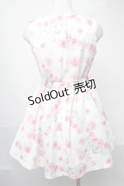 画像2: Princess Melody / ティアラローズ柄ワンピース  オフｘピンク S-25-08-09-052-EL-OP-HR-ZS