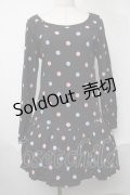 MILK / ドットカットワンピース  黒 S-25-08-09-054-ML-OP-AS-ZT491