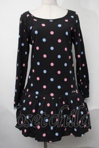 MILK / ドットカットワンピース  黒 S-25-08-09-054-ML-OP-AS-ZT491