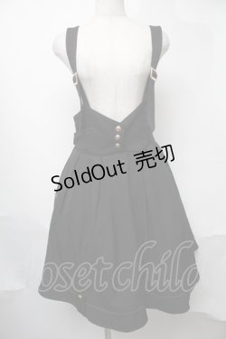 画像1: Amavel / カマーベルトサスペンダースカート  黒 S-25-08-09-056-CA-SK-HR-ZS