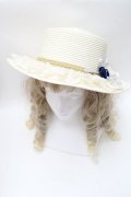 axes femme / 巻き薔薇レース雑材カンカン帽  キナリ S-25-08-09-010-AX-AC-HR-ZS