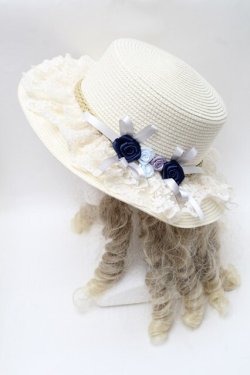 画像2: axes femme / 巻き薔薇レース雑材カンカン帽  キナリ S-25-08-09-010-AX-AC-HR-ZS