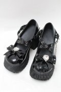 puppet bombs / 小悪魔ハートビジューパンプス 36 黒 S-25-08-09-011-GO-SH-AS-ZS
