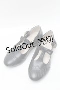 m petit by misako / AMPUリボンストラップパンプス  黒 S-25-08-09-012-LO-SH-HR-ZS