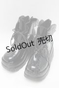 puppet bombs / 小悪魔厚底ショートブーツ 36 黒 S-25-08-09-014-GO-SH-AS-ZS