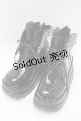 puppet bombs / 小悪魔厚底ショートブーツ 36 黒 S-25-08-09-014-GO-SH-AS-ZS