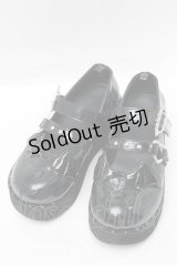 puppet bombs / コウモリバックル厚底パンプス 36 黒 S-25-08-09-015-GO-SH-AS-ZS