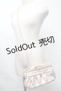 axes femme / サテンパーティーバッグ  ベージュ S-25-08-09-017-AX-BG-HR-ZS