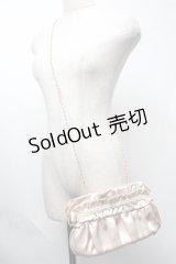 axes femme / サテンパーティーバッグ  ベージュ S-25-08-09-017-AX-BG-HR-ZS