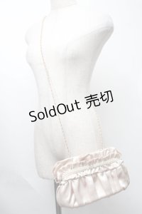 axes femme / サテンパーティーバッグ  ベージュ S-25-08-09-017-AX-BG-HR-ZS