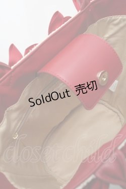 画像4: m petit by misako / NINA'Sコラボ リボンかごバッグ  赤ｘベージュ S-25-08-09-020-LO-BG-HR-ZS