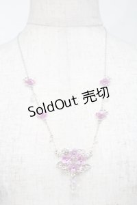 axes femme / 紫陽花モチーフネックレス  紫 S-25-08-09-021-AX-AC-HR-ZS
