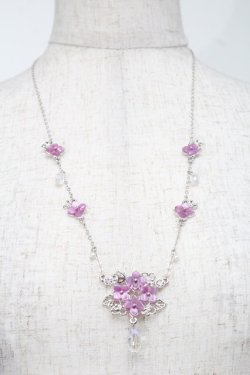 画像1: axes femme / 紫陽花モチーフネックレス  紫 S-25-08-09-021-AX-AC-HR-ZS